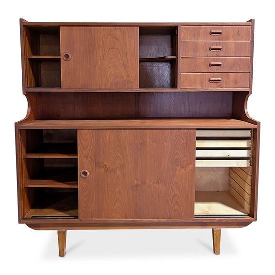 1950s Teak Credenza For Sale - Image 4 of 4