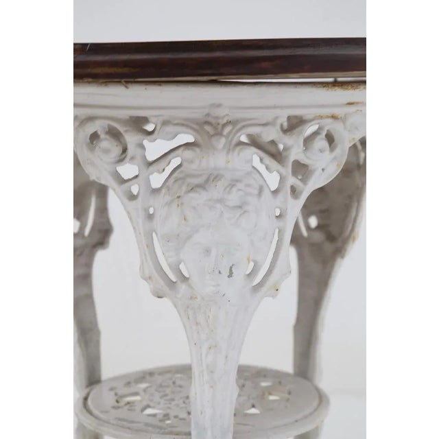 English Cast Iron and Wooden Table, 1890s For Sale - Image 4 of 11