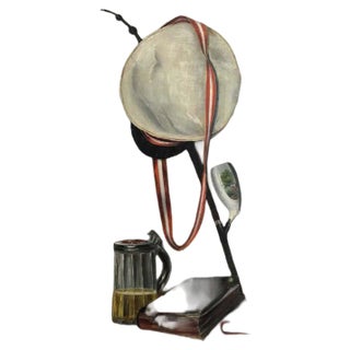 Hermann Haller, Nature morte au béret de marin, chope de bière, longue pipe et livres, 1902, Oil on Canvas For Sale