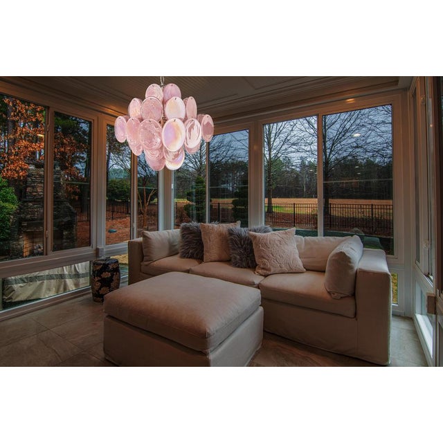 Vintage Italian Murano Chandelier in the style Vistosi For Sale - Image 14 of 18
