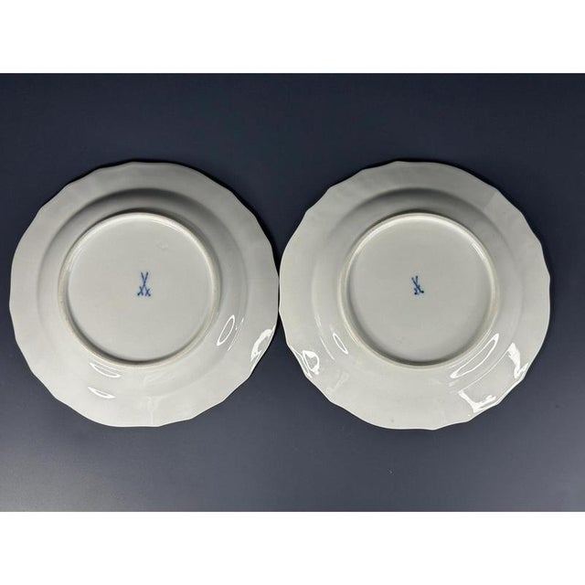 Wilhelm II Neubrandenstein Plates from Meissen, 1893-1915, Set of 2 For Sale - Image 10 of 13