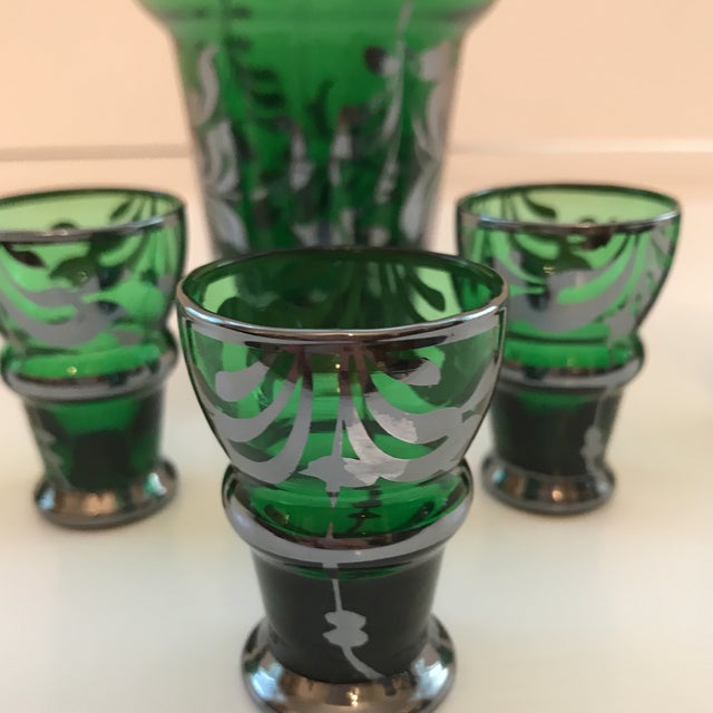 Traditional Italian Liquor Decanter & 5 Glasses For Sale - Image 3 of 11