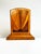 Handcrafted pair of Art Deco bookends from the 1930s with geometric sunburst marquetry. Made from contrasting wood veneers...