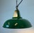 Industrial Green Enamel Factory Pendant Lamp, 1960s For Sale - Image 10 of 18