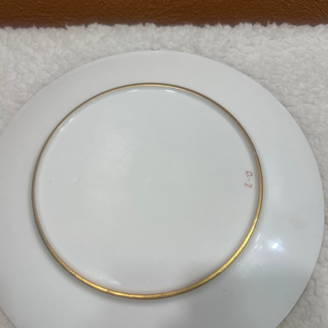 Antique 24k Gold Encrusted Floral Plates by Cauldon & Heinrich - Set of 6 For Sale - Image 11 of 12