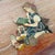 Red Vintage Hand Painted Folk Art Wooden Kitchen Shelf Featuring Girl Baking With Dog For Sale - Image 8 of 10