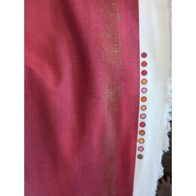 1990s Designers Guild Kesari Fabric | Discontinued Sunset Stripe Cotton | Pink Orange For Sale - Image 5 of 18