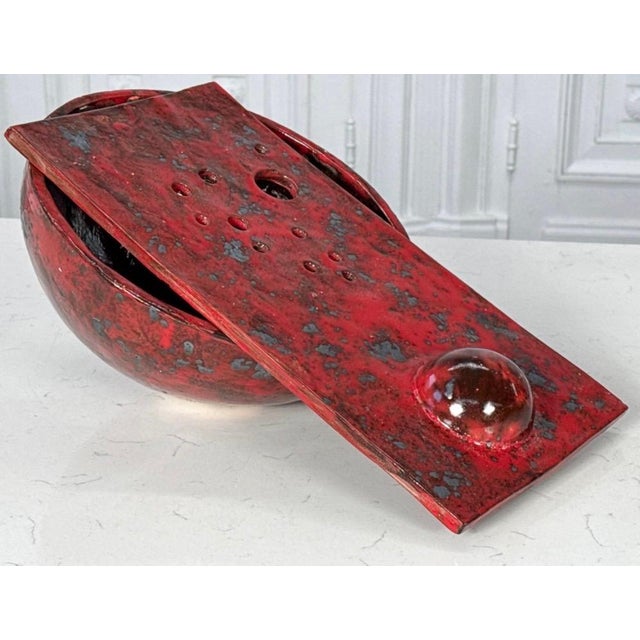 Renato Bassoli Renato Bassoli (Italian, 1915–1982) — “Sasso” Vessel With Spheres & Plane For Sale - Image 4 of 5