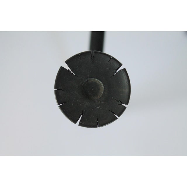 Mid 20th Century Vintage Black and Gold Painted Wood Foldable Side Table Base For Sale - Image 5 of 10