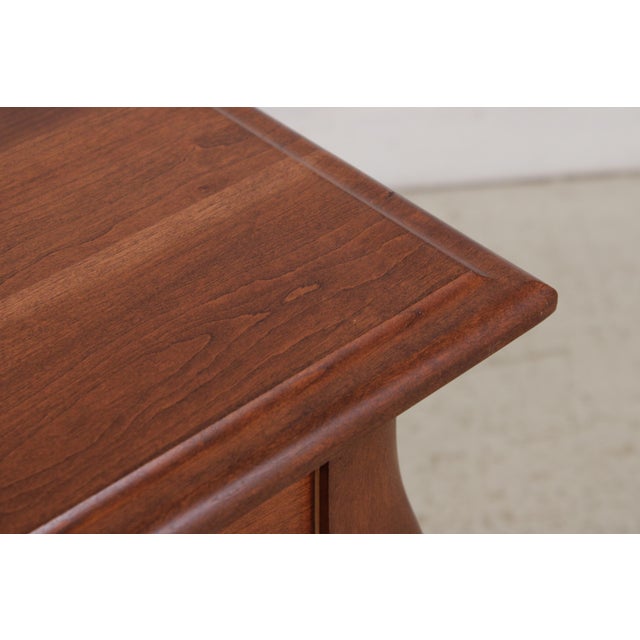 Brown Amish Made Cherry Queen Anne Console Table W. Drawer For Sale - Image 8 of 14