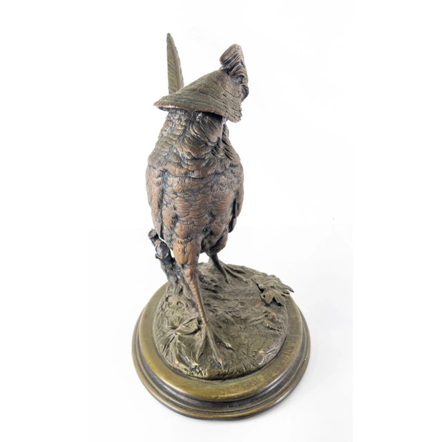 19th Century French Bronze of a Golden Pheasant Attributed to Jules Moigniez For Sale - Image 4 of 13