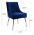 Beatrix Navy Velvet Side Chair with Gold Legs For Sale In Los Angeles - Image 6 of 9