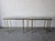 Hollywood Regency Pair of Bespoke Brass and Cast Glass Console Tables For Sale - Image 3 of 10
