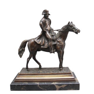 19th-Century Bronze Sculpture of Napoleon on Horseback For Sale
