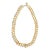 Gold Metal Link Chain Necklace Signed by Dugal 1990's For Sale