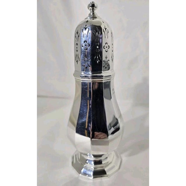 Vintage Sterling Silver Sugar Caster from William Suckling, 1932 For Sale - Image 3 of 15