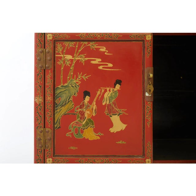 Mid 20th Century 20th Century Chinoiserie Decorated Cabinet For Sale - Image 5 of 11