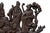 Chinoiserie Vintage Hand-Carved Chinese Eight Immortals Wall Panel in Dark Hardwood, Figural Relief Sculpture For Sale - Image 3 of 7