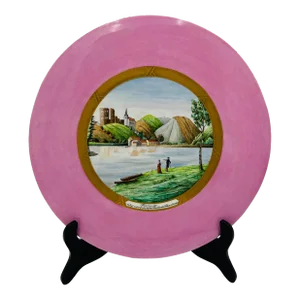 Antique Kpm Porcelain "View of Tharandt" 14 Inch Plaque