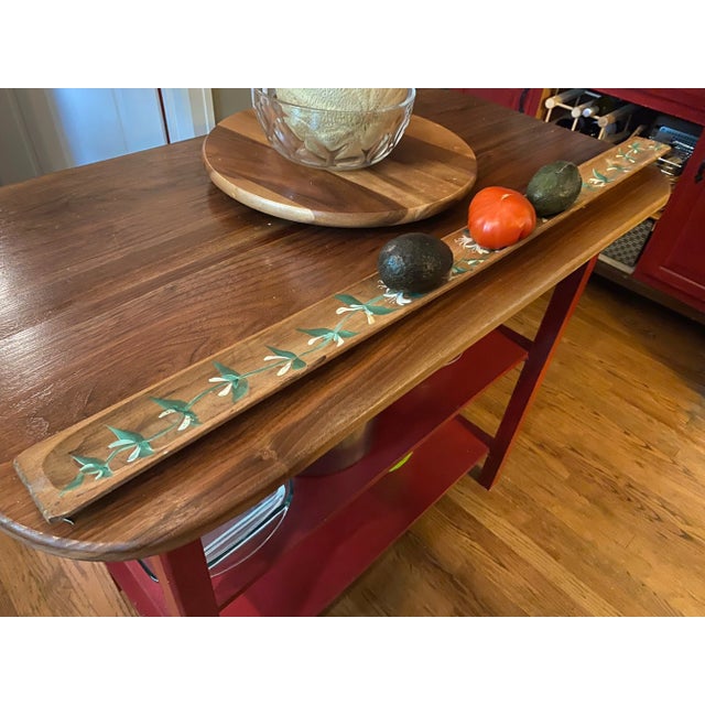 1920s Antique Hand-Painted French Baguette Bread Board For Sale - Image 5 of 7