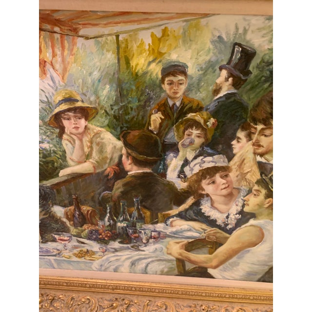 1970s Figurative Aesthetic Movement Style Oil Painting, Framed For Sale - Image 4 of 8