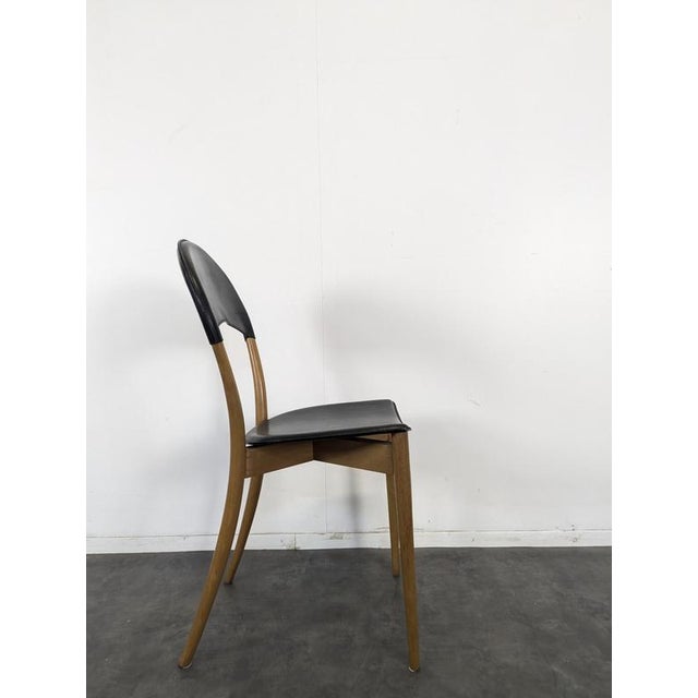 Italian Leather Chairs, Set of 6 For Sale - Image 5 of 7