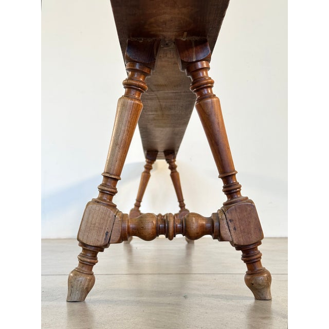 Antique Rustic Cherry Wood Benches, 1890s, Set of 2 For Sale - Image 10 of 16