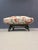 Pouf with Fish-Patterned Square Pillow and Iron Legs For Sale - Image 9 of 13