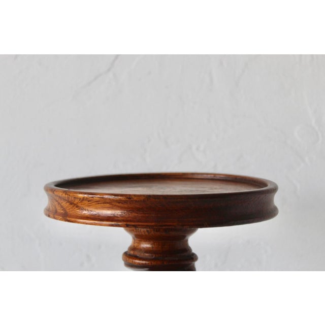 Vintage French Style Barley Twist Wood Side Table Pedestal Mid-Century For Sale - Image 14 of 18
