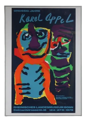 Karel Appel, Poster for the Rheinisches Landesmuseum Bonn, 1979, Silk Screen