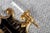Vintage Ornate Gilt Mirrored Double Light Wall Sconces—A Pair For Sale - Image 4 of 9
