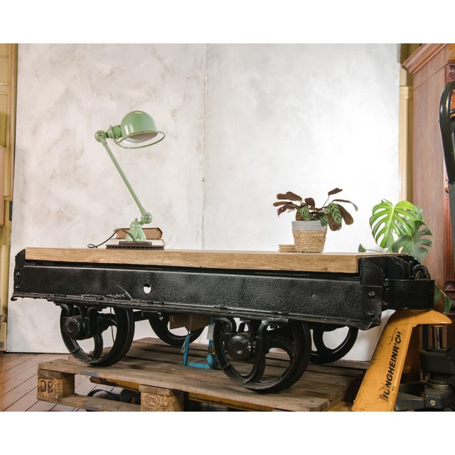 Vintage French Mining Cart Coffee Table, 1920s For Sale - Image 17 of 18