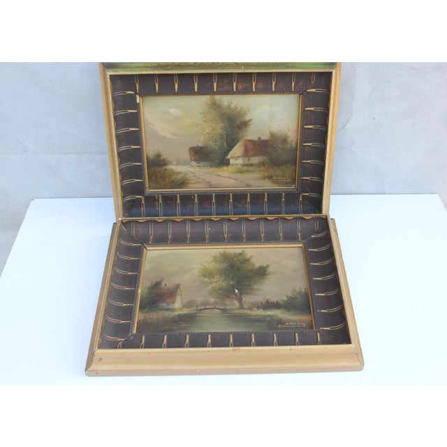 Original Framed & Signed Landscape Oil Paintings, Set of 2 For Sale - Image 10 of 10