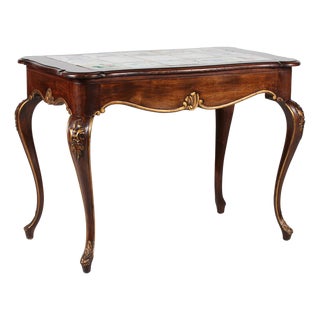 Rococo Tile Top Side Table by Herman A. Kähler, 1930s For Sale