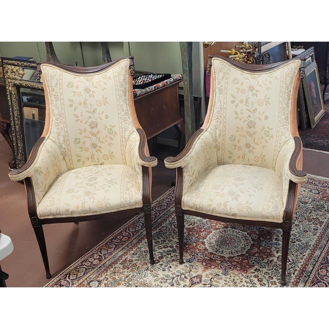 Fine Pair of 1940s Carved Parlor Chairs For Sale - Image 14 of 15