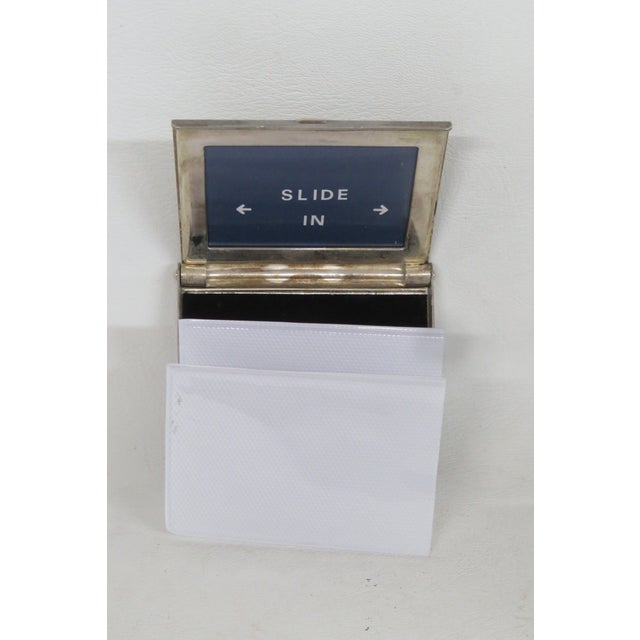 Godinger Silver Plated Picture or Card Holder Compact Metal Photo Album 4761b For Sale In Miami - Image 6 of 11