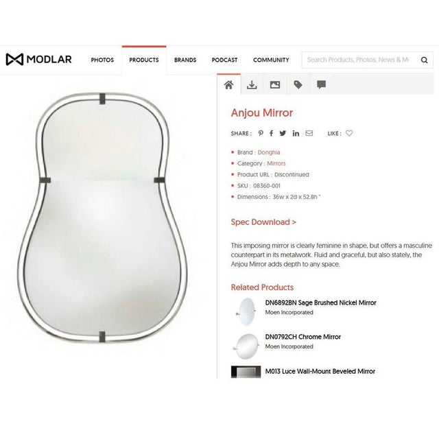 Superb pair of original Anjou Mirrors by Donghia, made in Italy and retaining their original Donghia maker’s labels P...