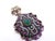 Ottoman 925 Sterling Silver Pendant in Cubic Zirconia, Emerald Root and Ruby R​root, 2000s, Italy For Sale - Image 16 of 18