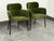 Mid-Century Modern Caleb Zipperer for Cb2 Azalea Forest Green Logan Velvet Armchairs, Pair For Sale - Image 3 of 12