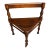 Antique Patented Sliding Seat Mahogany Triangular Corner Chair With Turned Legs and Brass Castor For Sale
