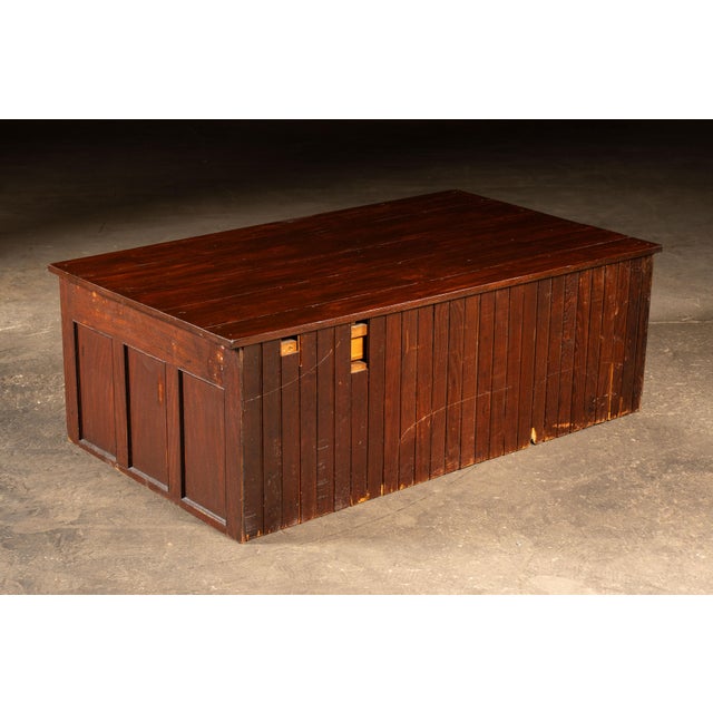 Early 20th Century Early 20th Century Massive Antique Flat File in Mahogany Red For Sale - Image 5 of 10