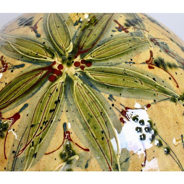 Large Hand-Glazed Ceramic Table Lamp, 1980s For Sale - Image 16 of 18