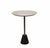 A tall coffee table with a round top, featuring a minimalist and sophisticated design. The structure combines contrasting...