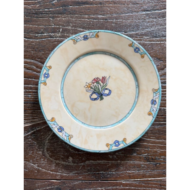 1990s Villeroy Boch Castellina 8.25 Inch Plates Citta Campagna Floral Fruit Dinnerware - Set of 6 For Sale In Chicago - Image 6 of 9