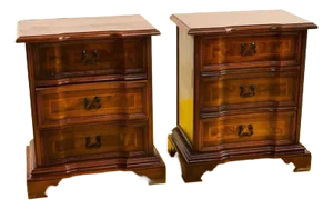 Antique Style Wooden Bedside Tables, Set of 2