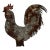 Salvaged Antique 19th Century Rooster Sheet Metal Weathervane Topper For Sale