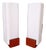 Teak and Satin White Opaline Wall Lights by Louis Kalff for Philips, 1960s, Set of 2 For Sale