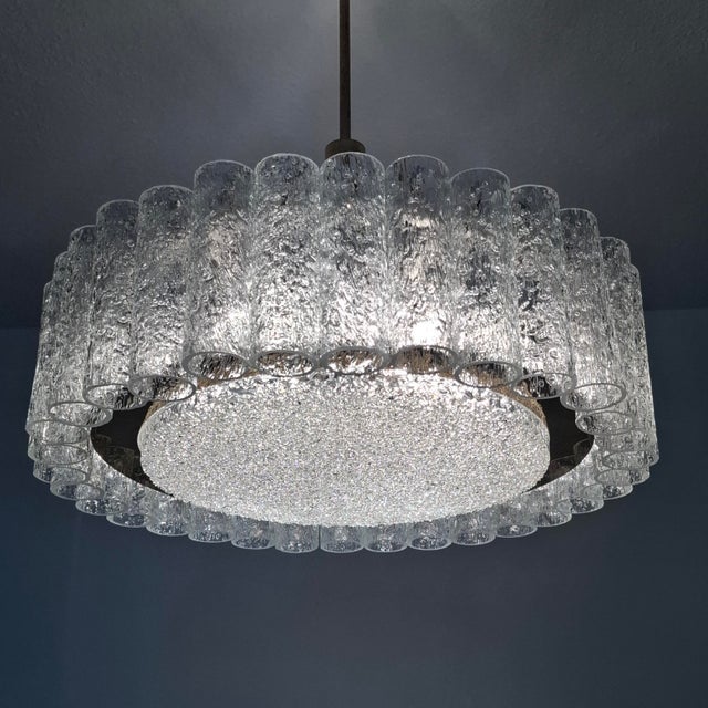 1960s Chandelier with 32 Glass Tubes from Doria Leuchten, Germany, 1960s For Sale - Image 5 of 13