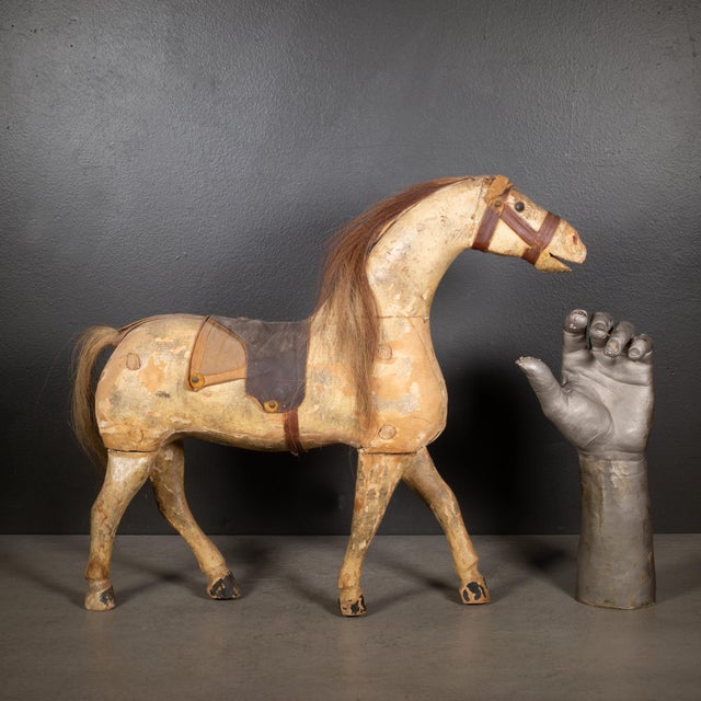 Mid-Late 19th C. Carved Horse c.1850-1890 For Sale - Image 9 of 9