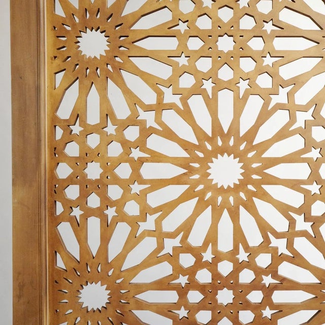 Vintage Large Moroccan Screen Panel For Sale - Image 4 of 6
